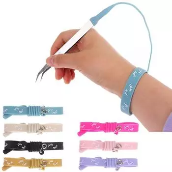 Силиконовый ремешок на запястье для прививки ресниц, пинцет-удлинитель, браслет, пинцет, протектор, вспомогательные принадлежности для наращивания ресниц фиолетовый