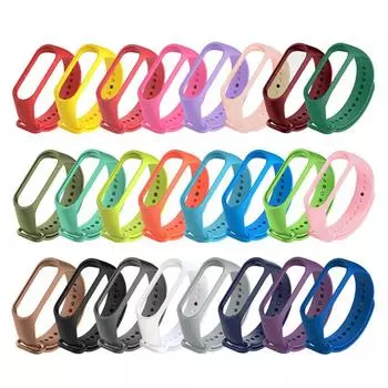 Силиконовый ремешок на запястье Mi Band 3 4 в стиле сплошного цвета для замены ремешка Miband 3 4