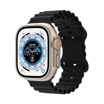 Силиконовый ремешок Ocean для Apple Watch 49 мм, 45 мм, 41 мм, 44 мм, 40 мм, 42 мм, 38 мм, дышащий браслет, браслет Ultra 8, 7, 6, 5, 4, 3 SE Band 49mm белый