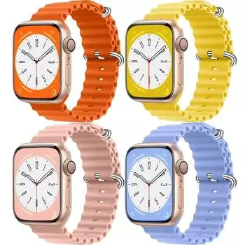 Силиконовый ремешок Ocean для Apple watch band Ultra 2 Series 10 9 SE 8 7 6 5 4 3 Correa iwatch 46 мм 42 мм 44 мм 45/41 мм 49 мм 38/40 мм 38 40 41MM
