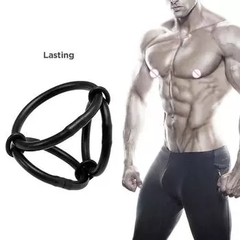 Силиконовый ремешок премиум-класса, кольца-петли, регулируемый член, яичко, секс-игрушки для мужчин, пар