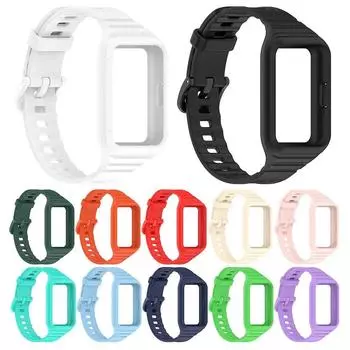 Силиконовый ремешок с чехлом, быстросъемный сменный ремешок для умных часов, спортивный ремешок для часов для Samsung Galaxy Fit3, аксессуары Samasung Fit3 белый