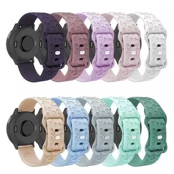 Силиконовый ремешок с леопардовым принтом 18/20/22 мм для Huawei Watch GT4 GT3 GT2 Smart Watch Band для Samsung Galaxy Watch Series 18mm Universal белый