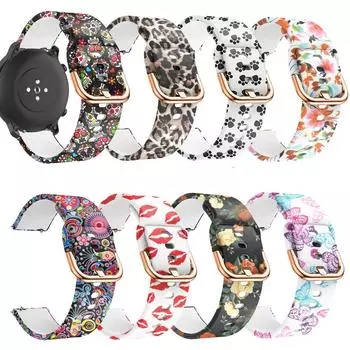 Силиконовый ремешок с принтом 22 мм для Huawei Watch GT2 GT3 GT4 46 мм ремешок для умных часов для Samsung Galaxy Watch 46 мм Gear S3 22mm Universal