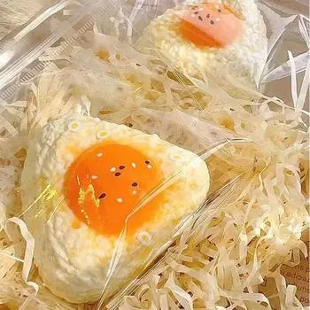 Силиконовый резиновый шарик для яиц, риса, моти, таба, мягкая игрушка, сжимаемая, креативная, отскакивающая, мягкая игрушка, милая