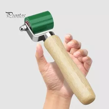 Силиконовый ролик для швов с деревянной ручкой Эргономичный дизайн Прочная конструкция Термостойкий Портативный ролик для быстрого прижима красный