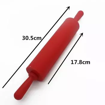 Силиконовый ролик для теста, средний размер, скалка, красочный инструмент для выпечки, 12 дюймов в длину оранжевый