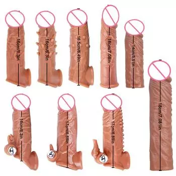 Силиконовый рукав для увеличения и удлинения пениса - дизайн Crystal Wolf Tooth для пар Barbless