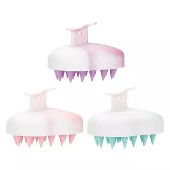 Силиконовый шампунь для волос, массажер для головы, тела, массажная щетка для мытья волос, расческа для мытья волос, щетка для душа, салон, парикмахерский инструмент