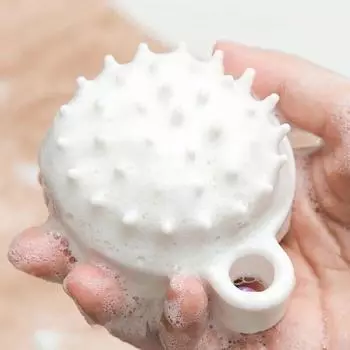 Силиконовый шампунь, массажер для волос, головы, тела, массажная щетка для головы, расческа для мытья волос, щетка для душа, ванна, спа, массажная щетка чёрный