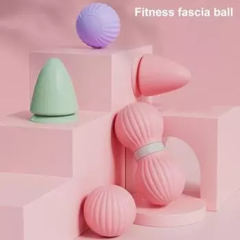 Силиконовый шарик для фасции с присоской, компактный размер, портативный массажный шарик для снятия мышечной боли и напряжения C фиолетовый