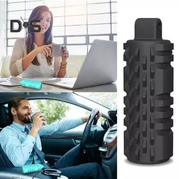 Силиконовый шипастый роликовый брелок-подвеска с цепочкой из бусин для снятия беспокойства и стресса, концентрации внимания и укачивания чёрный