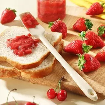 Силиконовый шпатель для банок, для соскабливания и распределения, резиновый скребок с длинной ручкой для банок, бутылок, термостойкая силиконовая посуда без BPA