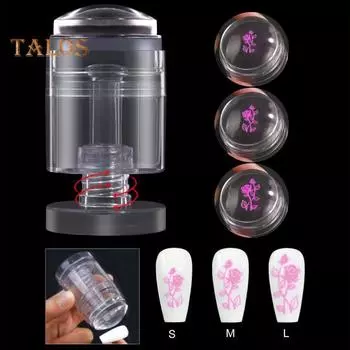 Силиконовый штамп для ногтей, многоразовый, широко используемый, для красоты ногтей, полезный прозрачный видимый штамп для ногтей, инструменты для художественного шаблона «сделай сам» для девочек чистый