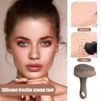 Силиконовый штамп для веснушек, естественный вид, водостойкий аппликатор для создания искусственных веснушек, многоцелевой инструмент для женского макияжа розовый