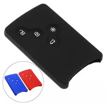Силиконовый складной чехол для автомобильных ключей с 4 кнопками, защитный держатель для Renault Clio Logan Megane красный