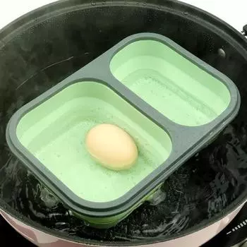 Силиконовый складной ланч-бокс большой емкости, безопасный для микроволновой печи, без BPA, без запаха, ланч-бокс зелёный