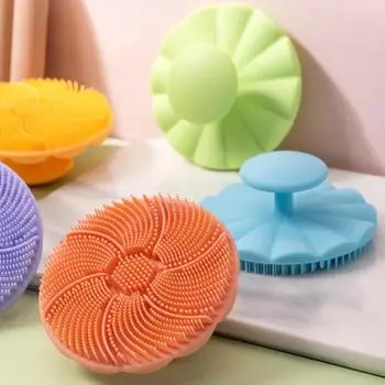 Силиконовый скраб для лица для мужчин и женщин, щетка для чистки лица, силиконовая щетка для умывания лица, ручная очистка кожи, щетки для лица Silica GEL розовый