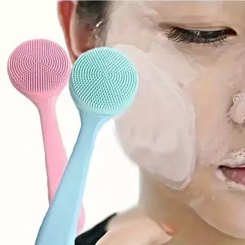 Силиконовый скраб для лица, щетка для удаления остатков макияжа, щетка для умывания лица, уход за кожей лица розовый