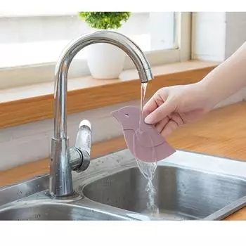 Силиконовый скребок для подноса масла Скребок для кухни ресторана Скребок в форме пингвина Удалитель жира и масла розовый