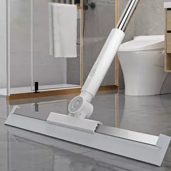 Силиконовый скребок для пола из нержавеющей стали с выдвижной ручкой, щетка для ванной комнаты, щетка для чистки плитки и пола M