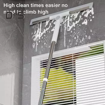 Силиконовый скребок для пола из нержавеющей стали с выдвижной ручкой, щетка для ванной комнаты, инструменты для чистки плиточного пола M