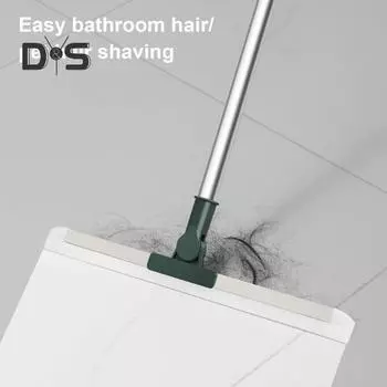 Силиконовый скребок для пола из нержавеющей стали с выдвижной ручкой, щетка для ванной комнаты, инструменты для чистки плиточного пола L