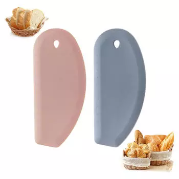 Силиконовый скребок для теста, лопатка для крема, пластиковый нож для резки мучных кондитерских изделий и тортов, инструмент для выпечки One Size серый