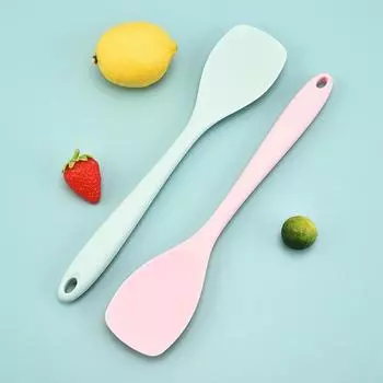 Силиконовый скребок для утиного языка, пищевая антипригарная силиконовая лопатка для приготовления масла, скребок для смешивания салатов, инструмент для выпечки тортов зелёный