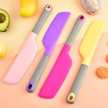 Силиконовый скребок, лопатка для выпечки, миксер для сливок, блендер для масла, мешалка для салата, многофункциональный кухонный инструмент для домашней выпечки розовый