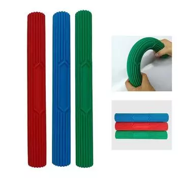 Силиконовый скручивающийся брус для упражнений на руку, нескользящий, физиотерапевтический, силовой брус для предплечий 3.6x32cm зелёный