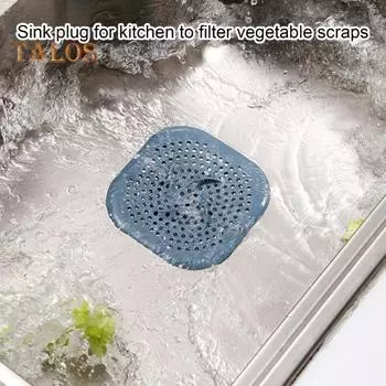 Силиконовый слив для душа, ловушка для волос, прочная защита для сливной крышки для ванной комнаты, кухни, прачечной, легкая очистка, нескользящий дизайн, аксессуары для душа синий