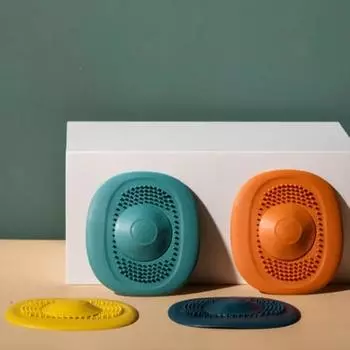 Силиконовый слив для ванной комнаты, ловушка для волос, нерегулярный узор, пробка для ванны, фильтр для раковины, кухонные аксессуары для ванны синий