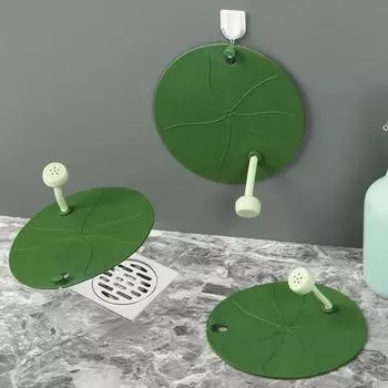 Силиконовый сливной чехол для пола, коврик против запаха, многоразовый, устойчивый к плесени, уплотнительный коврик для кухни, ванной комнаты, кухонной ванны зелёный