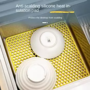 Силиконовый сливной фильтр для кухни, коврик для сушки раковины, коврик для стола с защитой от ожогов розовый