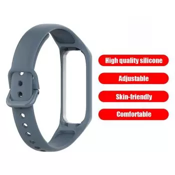 Силиконовый сменный ремешок для часов Samsung Galaxy Fit 2 SM-R220 чёрный