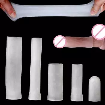 Силиконовый сменный рукав для помпы для пениса для защитной крышки для головки расширителя для увеличения пениса 1pcs E type