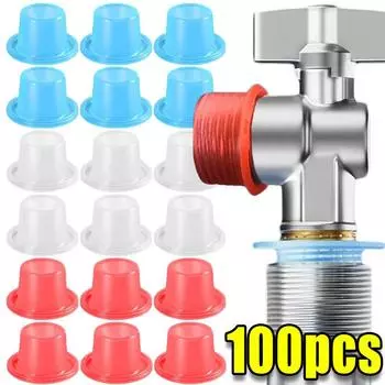 Силиконовый смеситель, герметичная уплотнительная прокладка, клапан с резьбой, труба, шайба для шланга, бесшовное уплотнительное кольцо для сантехнической заглушки, предотвращает утечку 10pcs