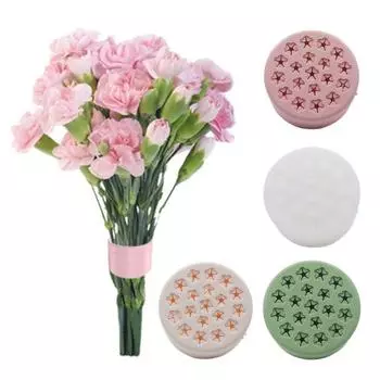 Силиконовый спиральный держатель стебля икебаны, ваза для букета «сделай сам», цветочная аранжировка, сетка с несколькими отверстиями, подставка для фиксации растений, инструмент для цветочной композиции зелёный