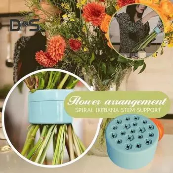 Силиконовый спиральный держатель стебля, вставка для вазы, цветочная композиция, букет, твистер, фиксация растений, цветочная композиция, сетка, инструмент Large розовый