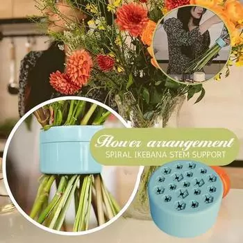 Силиконовый спиральный держатель стебля, вставка для вазы, цветочная композиция, букет, твистер, фиксация растений, цветочная композиция, сетка, инструмент Large розовый