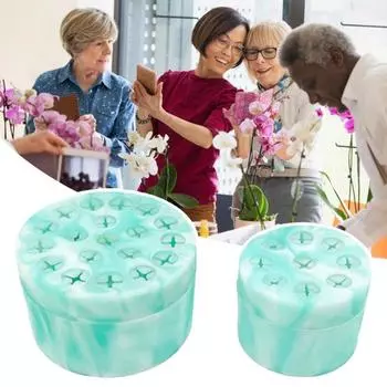 Силиконовый спиральный держатель стебля, вставка для вазы, цветочная композиция, букет, твистер, фиксация растений, цветочная композиция, сетка, инструмент L синий