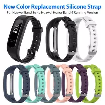 Силиконовый спортивный ремешок для часов для Huawei Band 3e 4e Huawei Honor Band 4 Running Version