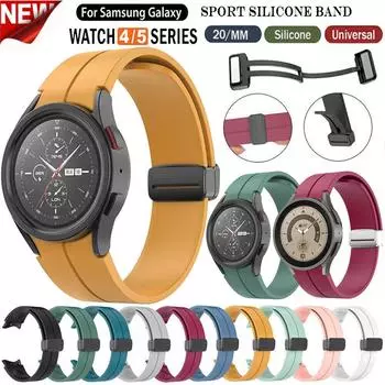 Силиконовый спортивный ремешок для Galaxy Watch 5 4 40 44 мм Watch 5 Pro 45 мм Watch 4 Classic 42 46 мм ремешок