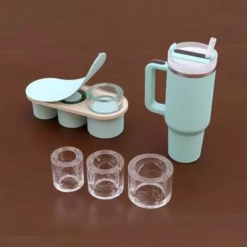 Силиконовый стакан для кубиков льда с крышкой, 3 полости, пищевой холодильник, летний цилиндр для чашек на 30-40 унций, форма для изготовления ледяных шаров, кухонные принадлежности оранжевый