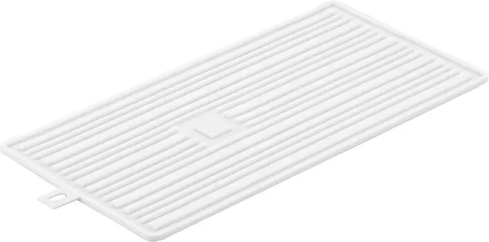 Силиконовый сухой коврик Yamazaki Jitsugyo Kurukuru, белый, подставка для сушки, скручен для хранения, можно стирать 5700 (Ямадзаки) (При использовании) Прибл.