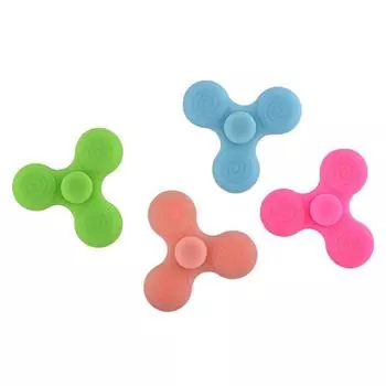 Силиконовый светящийся Fidget Hand Tri Spinner Fingertip Gyro EDC игрушки для снятия стресса розы красного