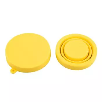 Силиконовый телескопический складной стакан для питья, для путешествий, кемпинга, для отдыха на природе, желтый жёлтый