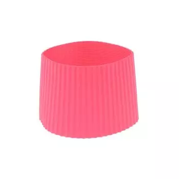 Силиконовый термостойкий противоскользящий чехол для кофейной чашки Универсальный конический чехол для чашки с резьбой Чехол для кружки Керамический чехол для стеклянной чашки розы красного