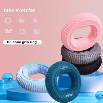 Силиконовый тренажер для тренировки силы запястья, тренировка мышц руки, силовая реабилитационная ручка с пятью пальцами, кольцо для упражнений, оборудование для силовых тренировок рук темно-синий